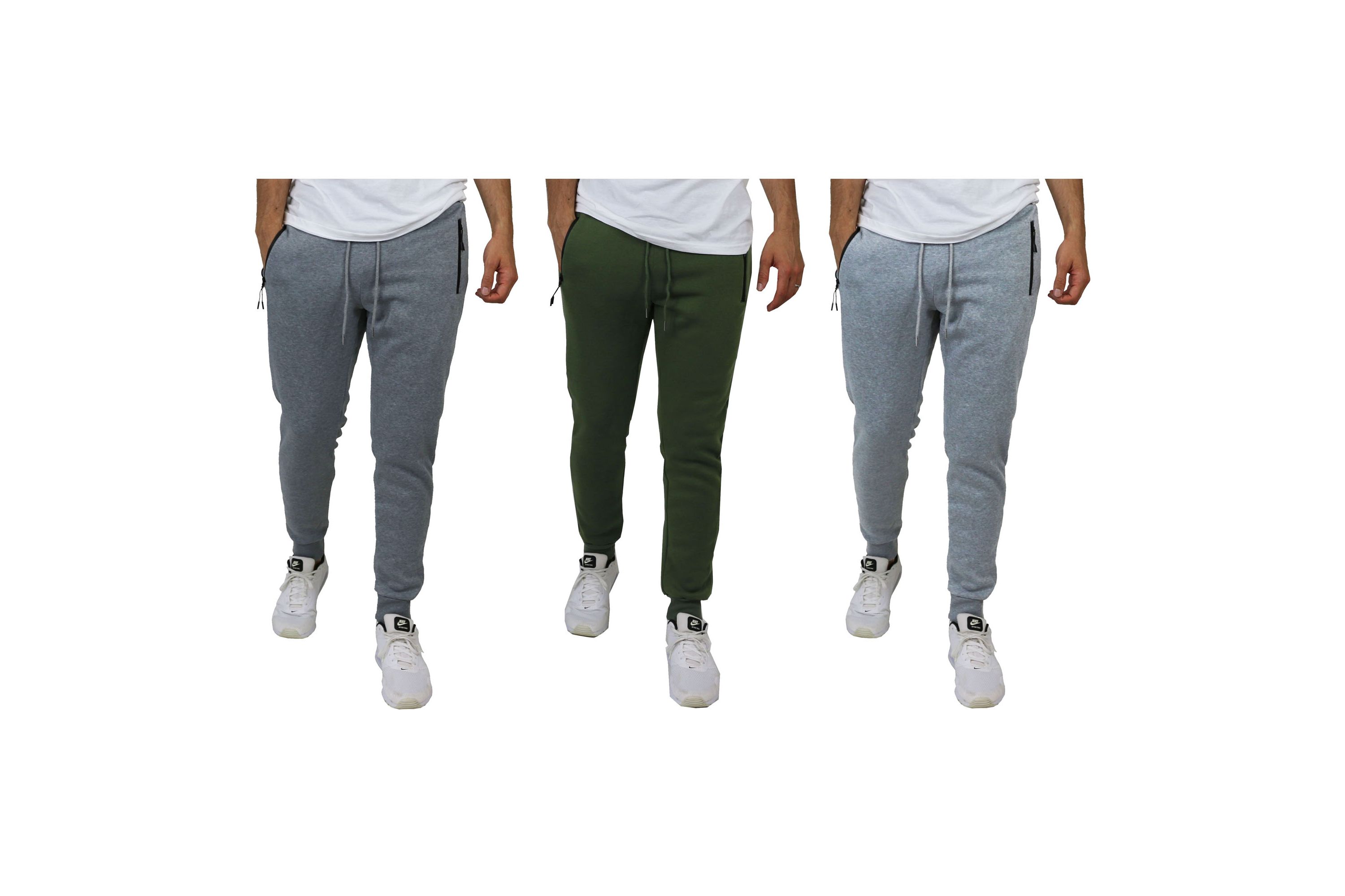 Mens Slim Fit Fleece Lined Joggers -3 Pack