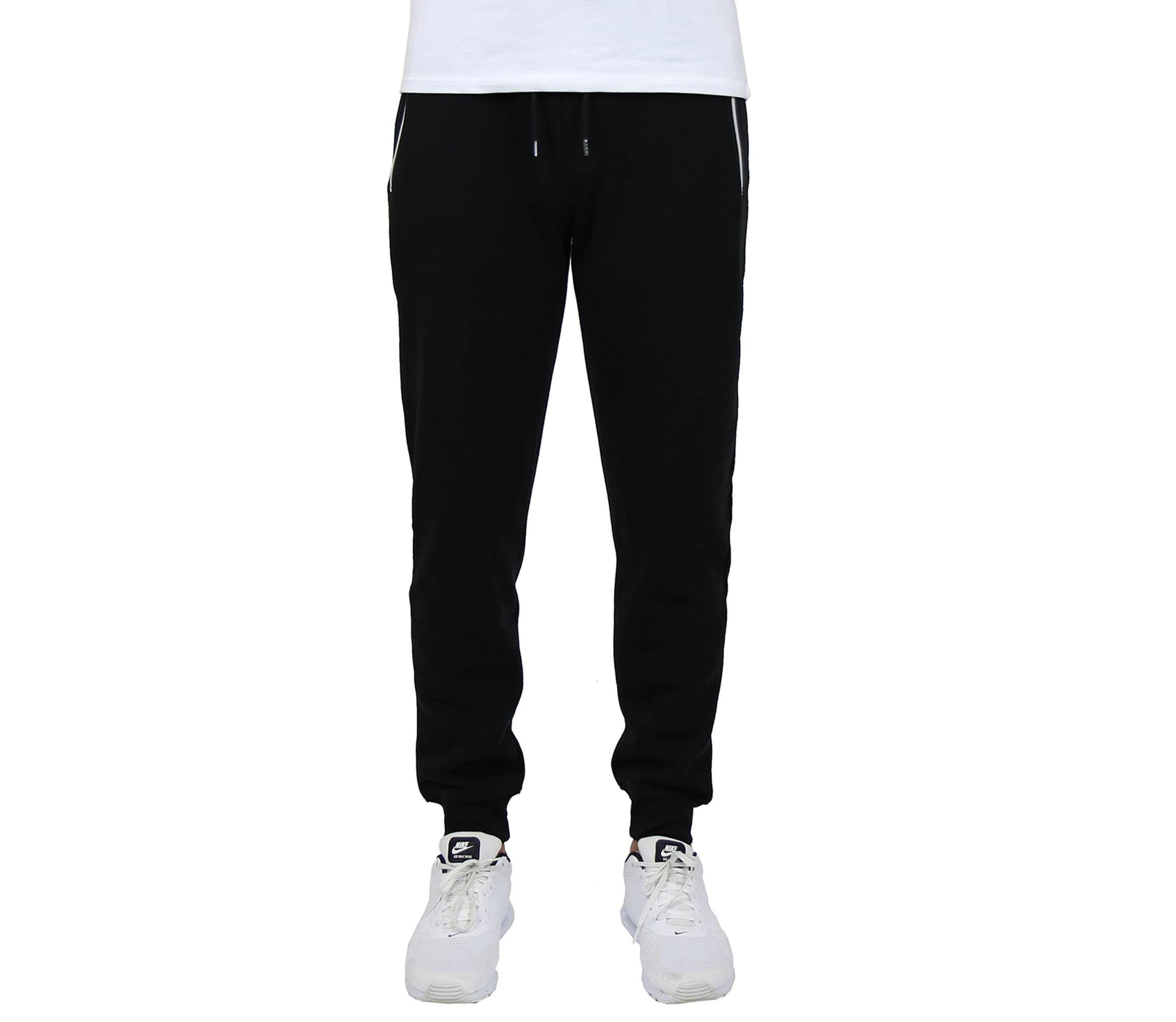 Blue Ice  Mens Fleece-Lined Jogger Sweatpants With Zipper Pockets