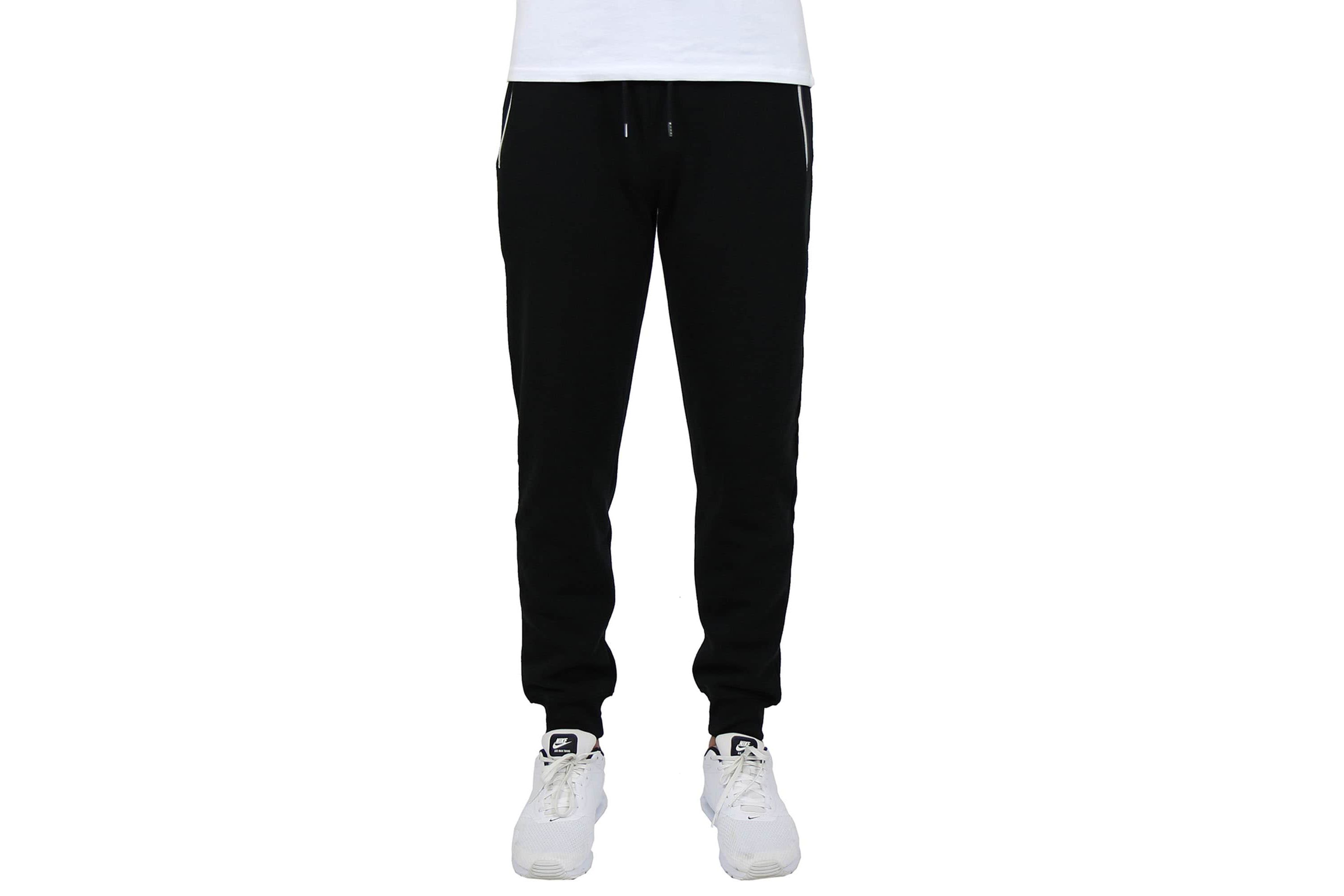 Blue Ice  Mens Fleece-Lined Jogger Sweatpants With Zipper Pockets