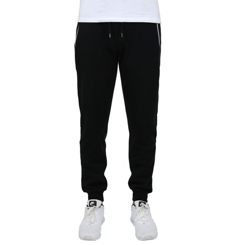 Blue Ice  Mens Fleece-Lined Jogger Sweatpants With Zipper Pockets
