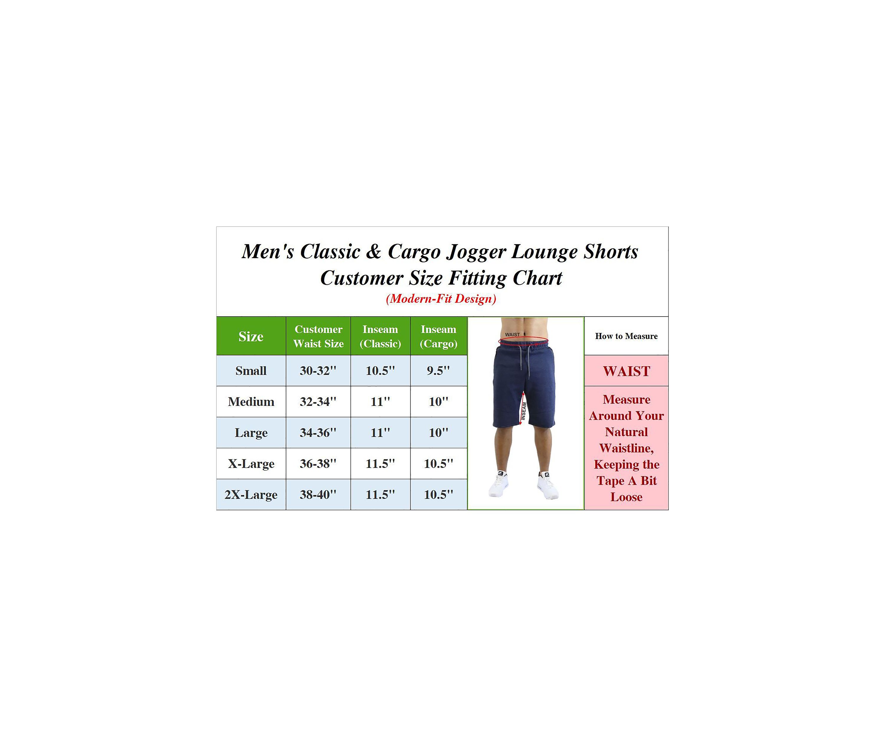 Mens Classic Jogger Lounge Shorts