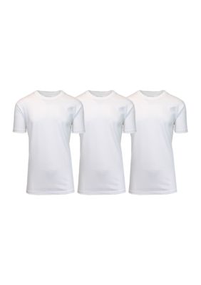 Galaxy by Harvic Men's Crew Neck T-Shirt - 3 Pack, White, Large