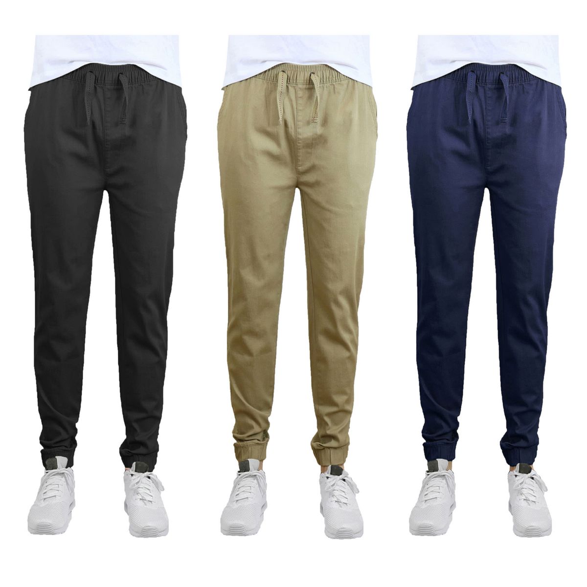 Slim-Fit Twill Jogger Pants-3-Pack