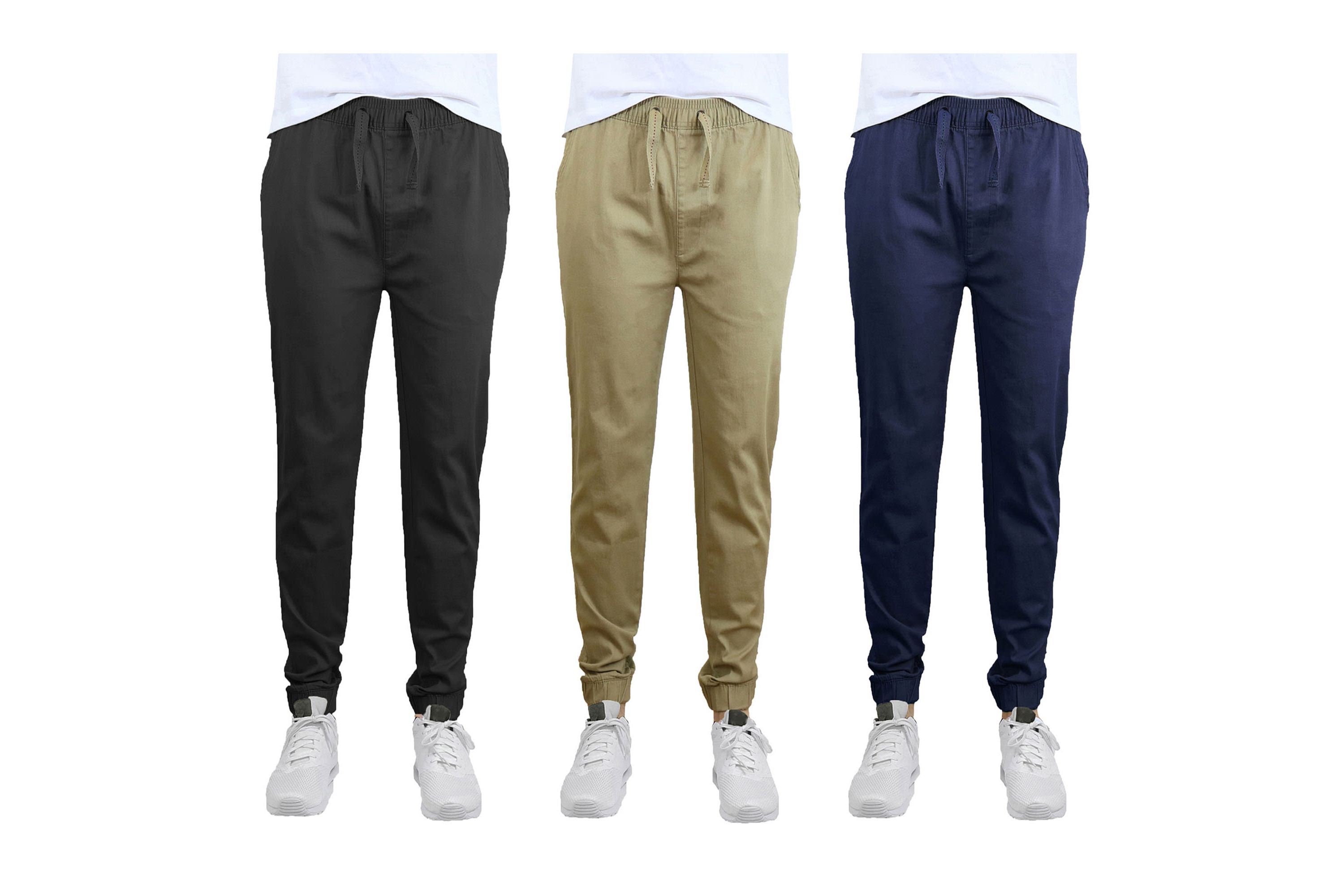 Slim-Fit Twill Jogger Pants-3-Pack