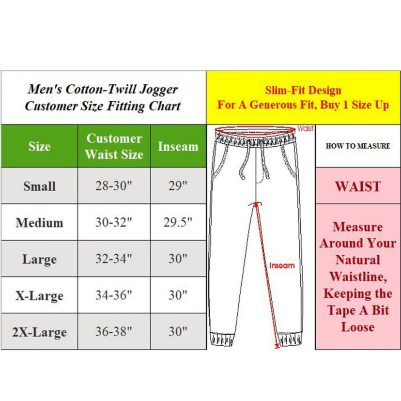 Slim-Fit Twill Jogger Pants-3-Pack
