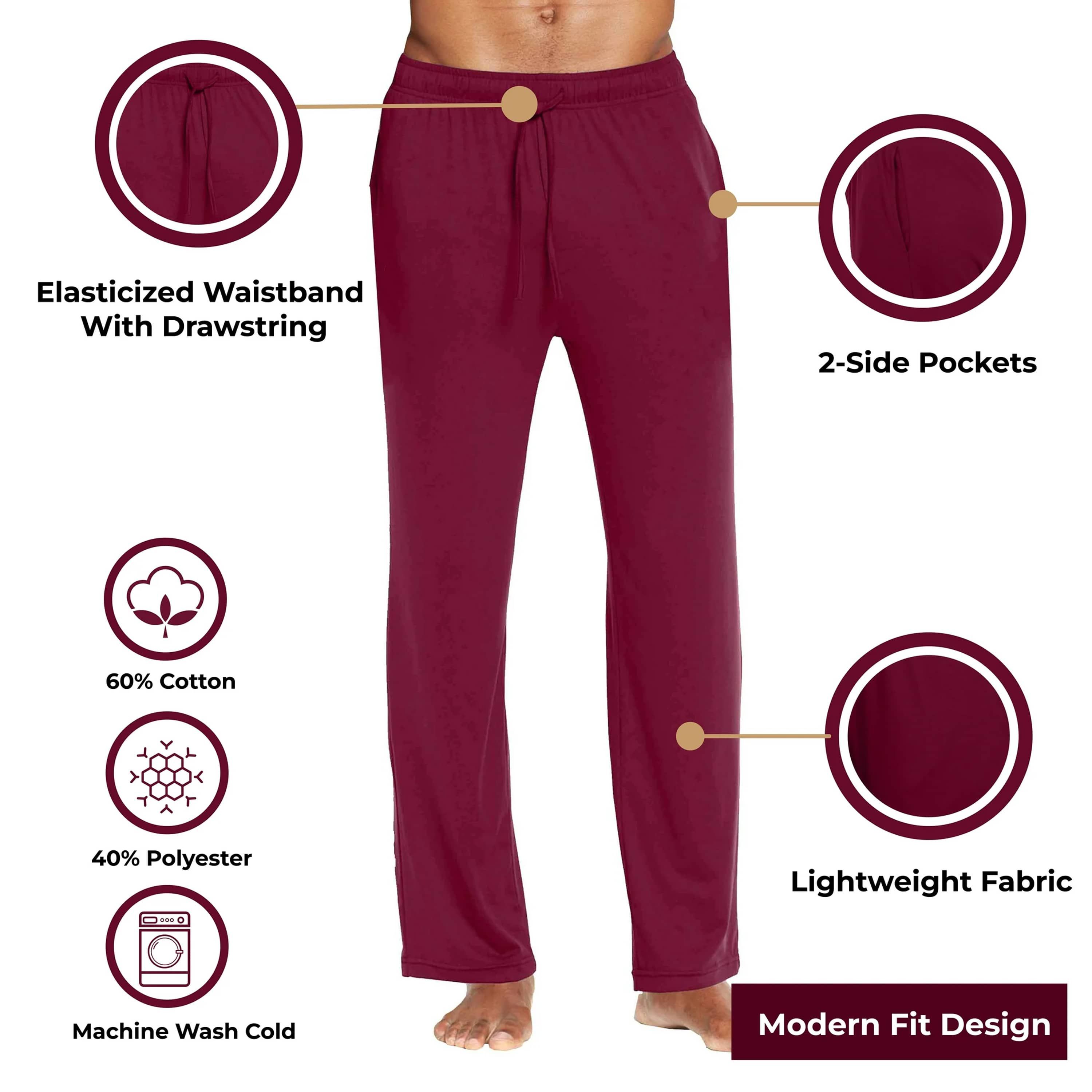 Blue Ice Mens Modern Fit Classic Lounge Pants-5 Pack