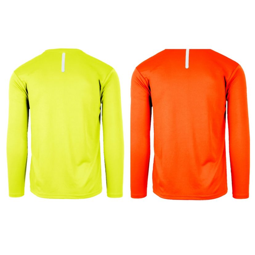 Long Sleeve Moisture-Wicking Performance Crew Neck Tee -2 Pack