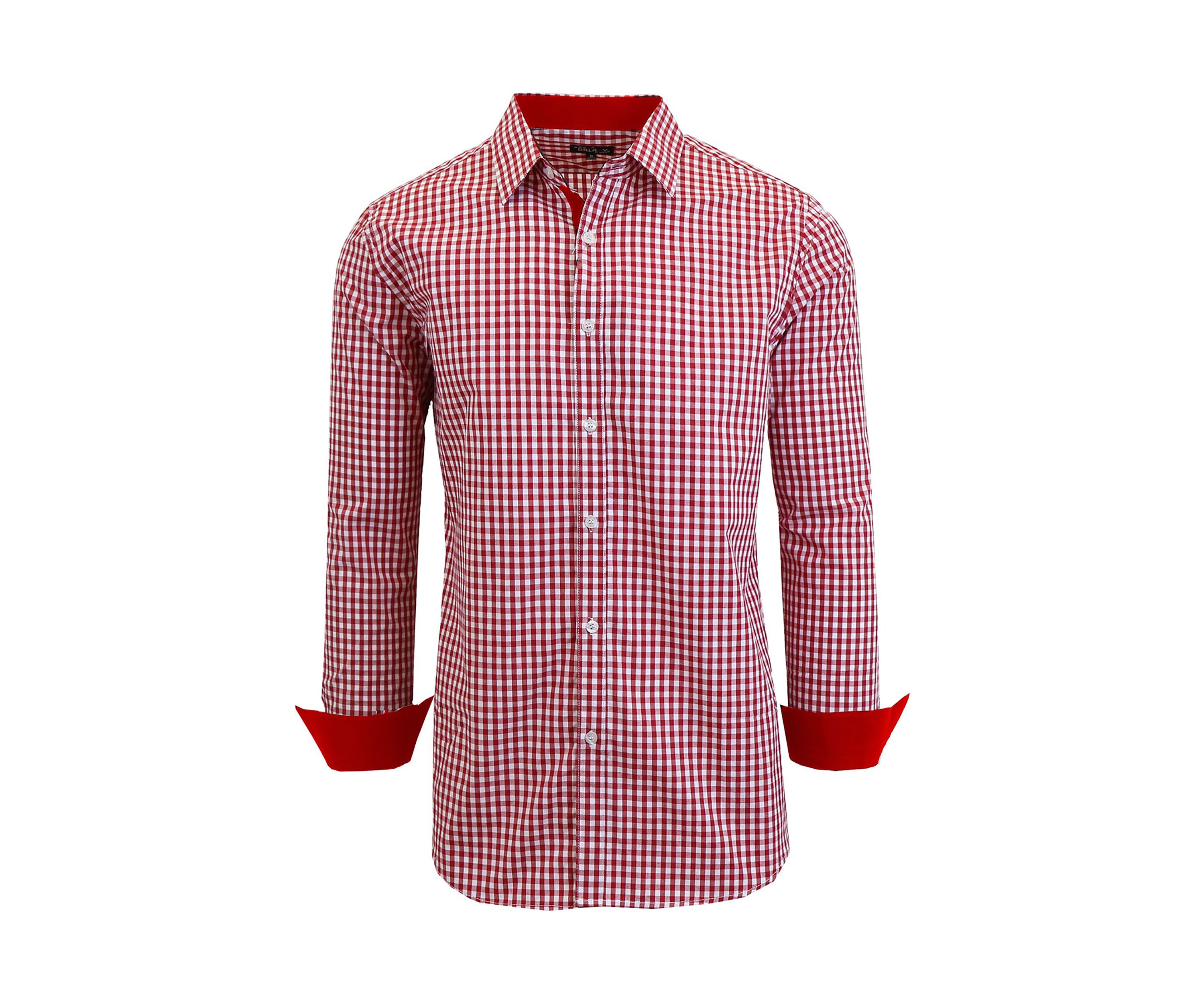 Long Sleeve Gingham Dress Shirt