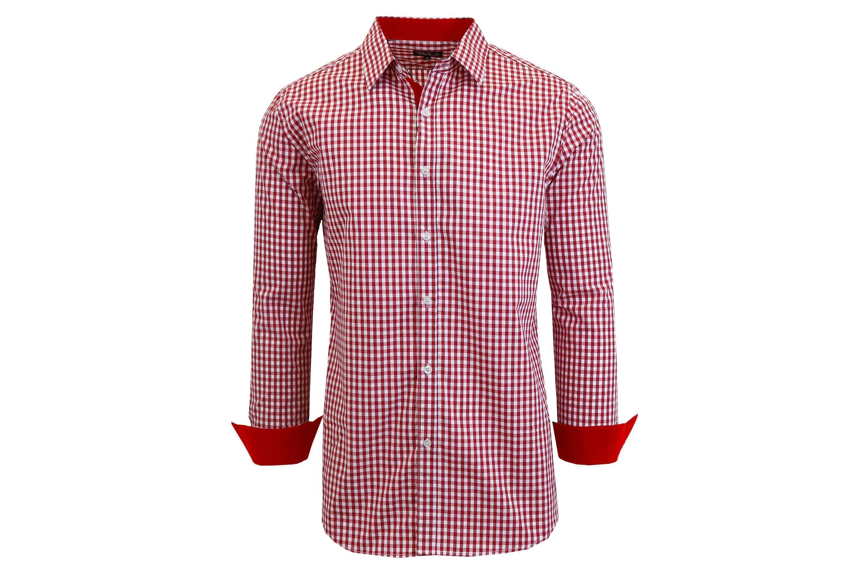 Long Sleeve Gingham Dress Shirt