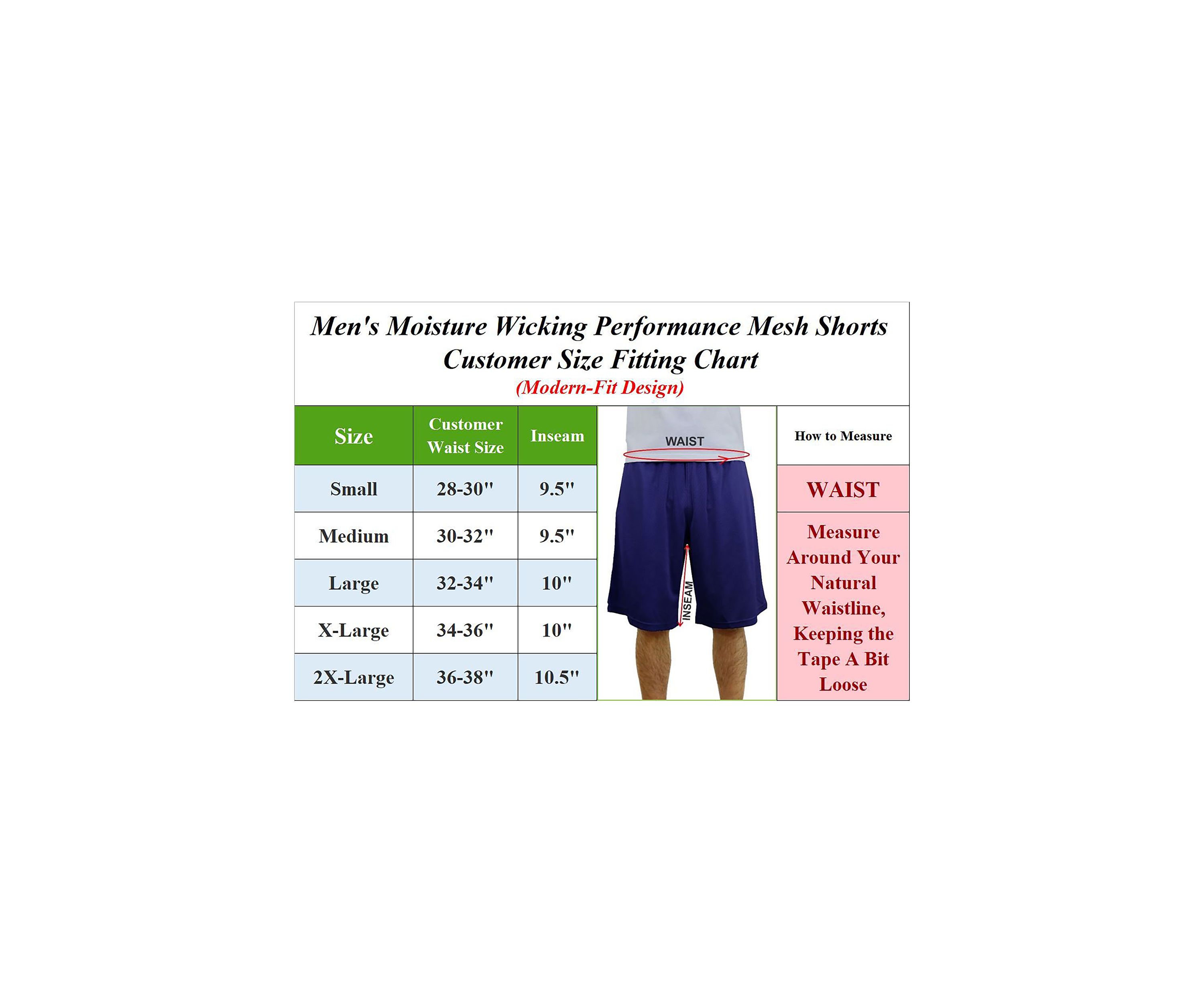 Mens Moisture Wicking Performance Mesh Shorts With Side Trim Design-3 Pack