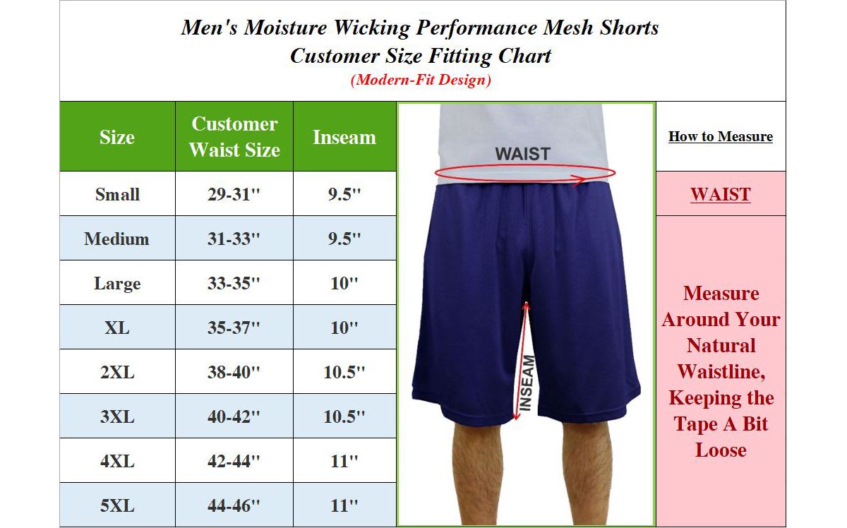 Jump Start Mens Mesh Quick Dry Athletic Performance Shorts