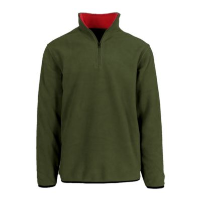 Stone Mountain Men's Polar Fleece Pullover Quarter Zip Sweater, Large