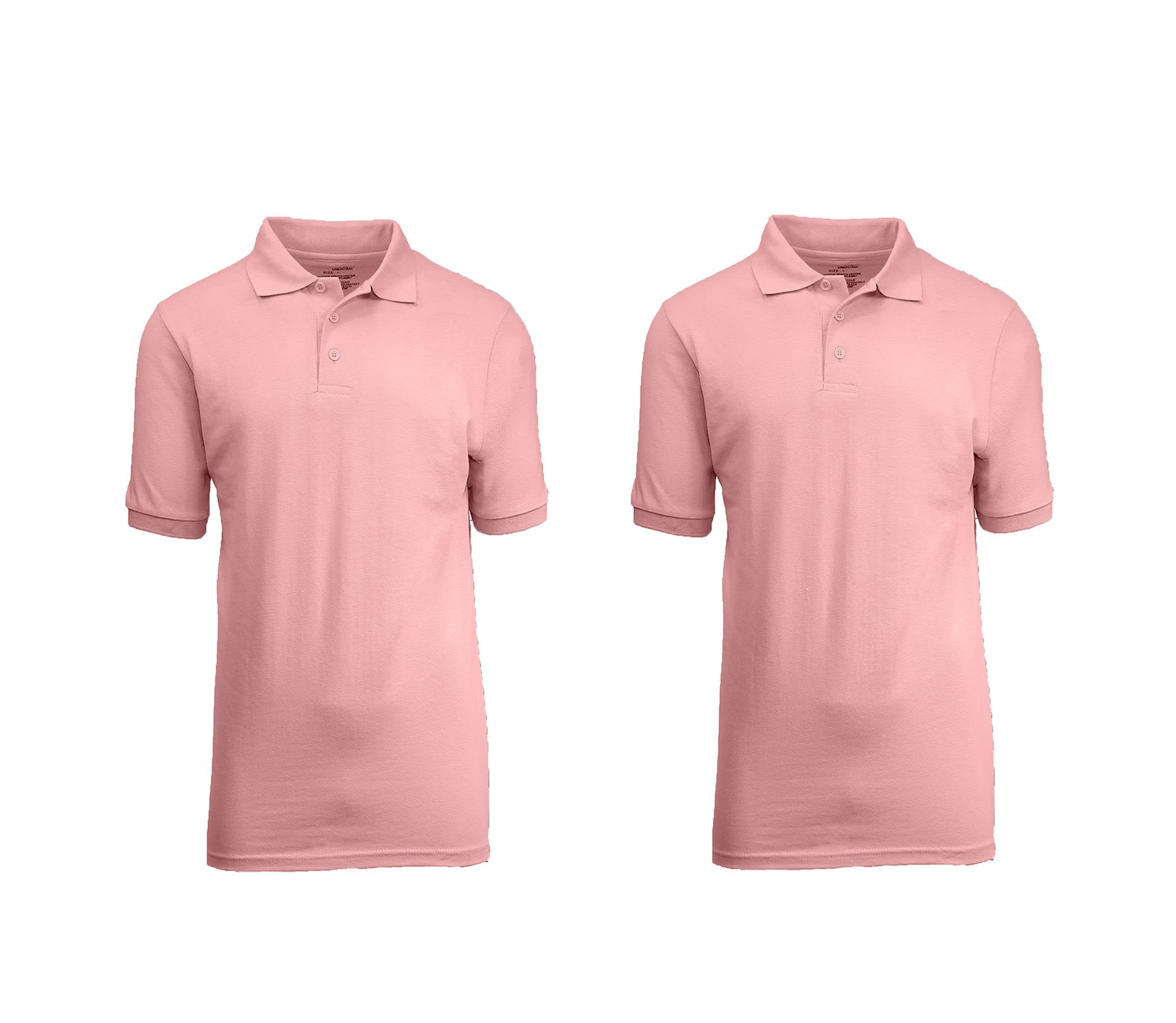 Tagless Short Sleeve Pique Polo Shirt-2 Pack