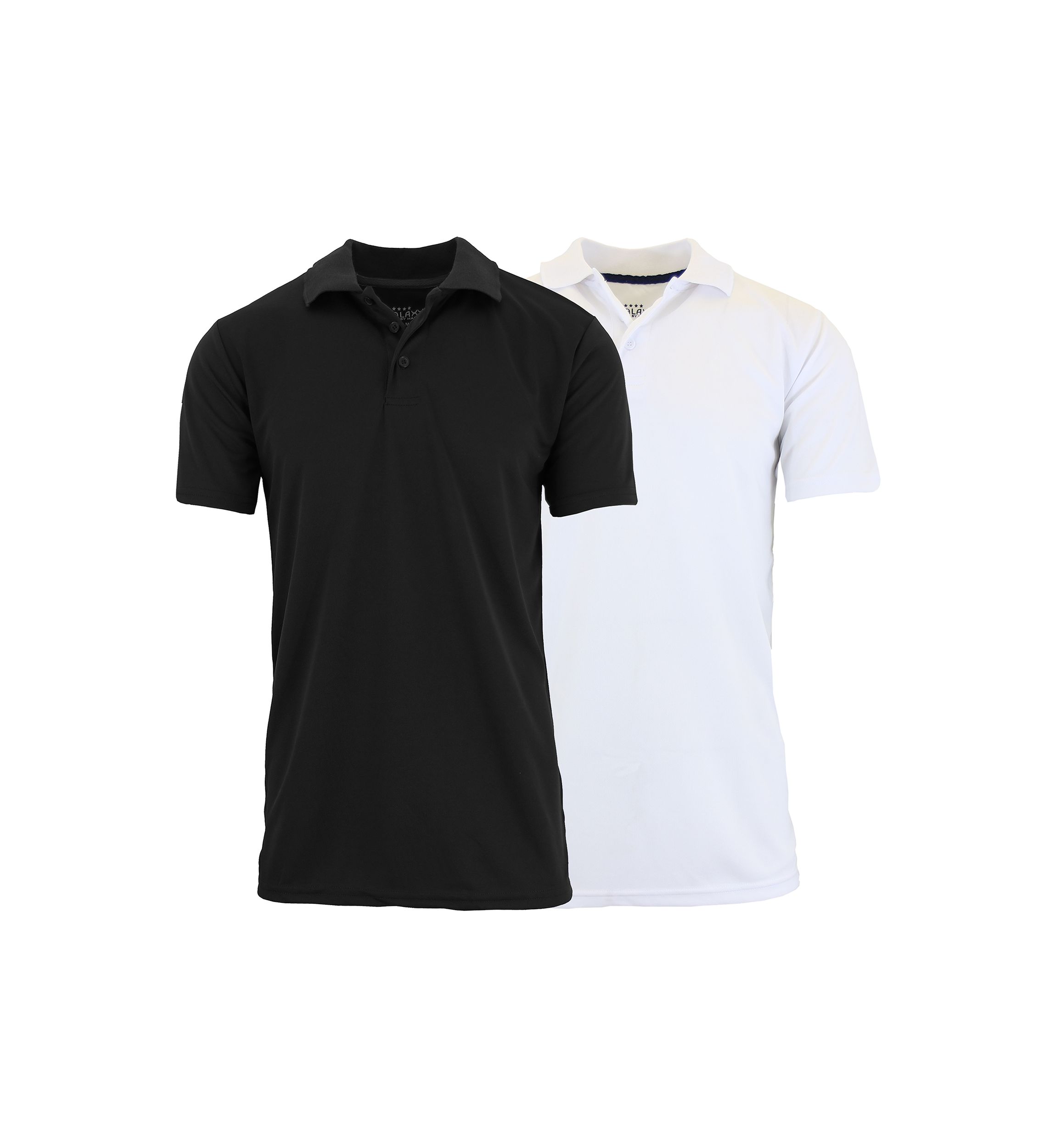  Mens Tagless Dry Fit Polo Shirt 2 Pack 