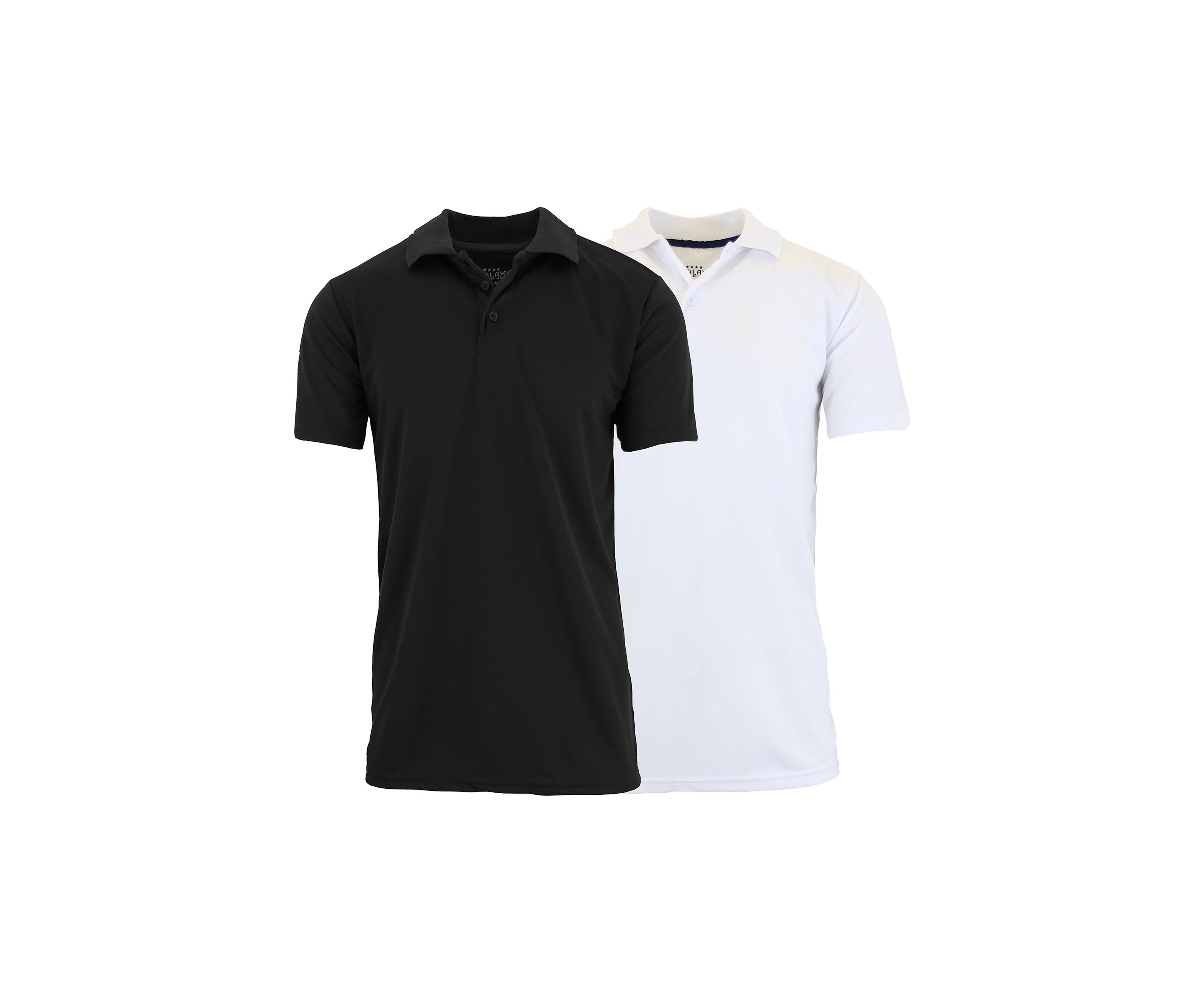  Mens Tagless Dry Fit Polo Shirt 2 Pack 