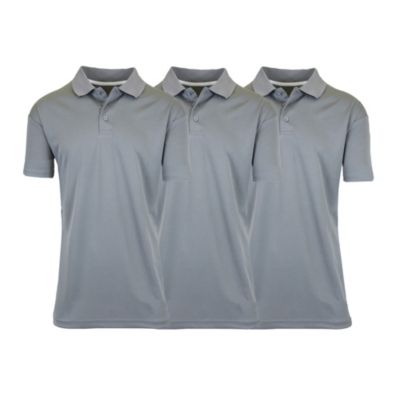Galaxy by Harvic Men's Tagless Dry-Fit Moisture-Wicking Polo Shirt - 3 Pack