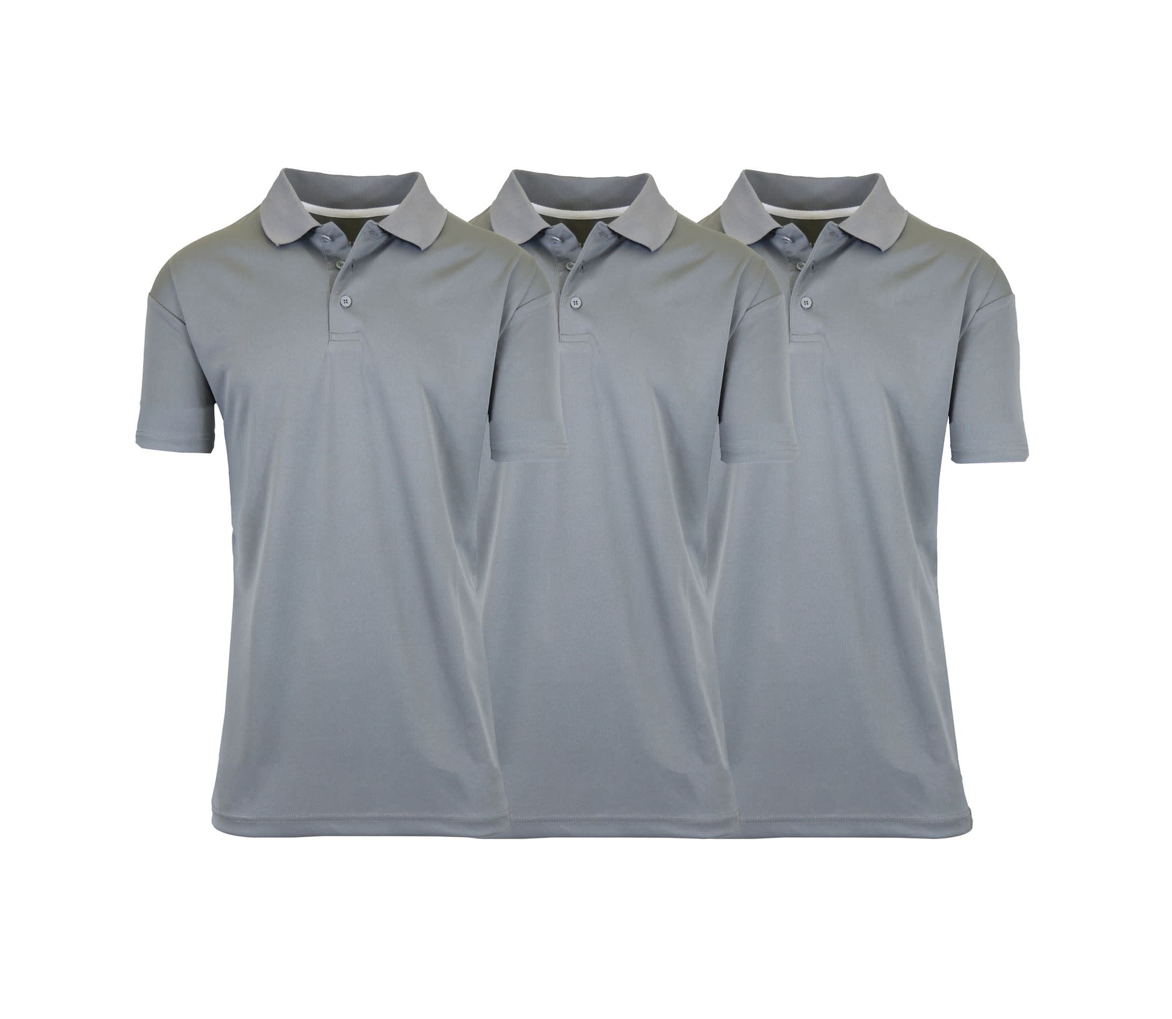 Tagless Dry-Fit Moisture-Wicking Polo Shirt - 3 Pack