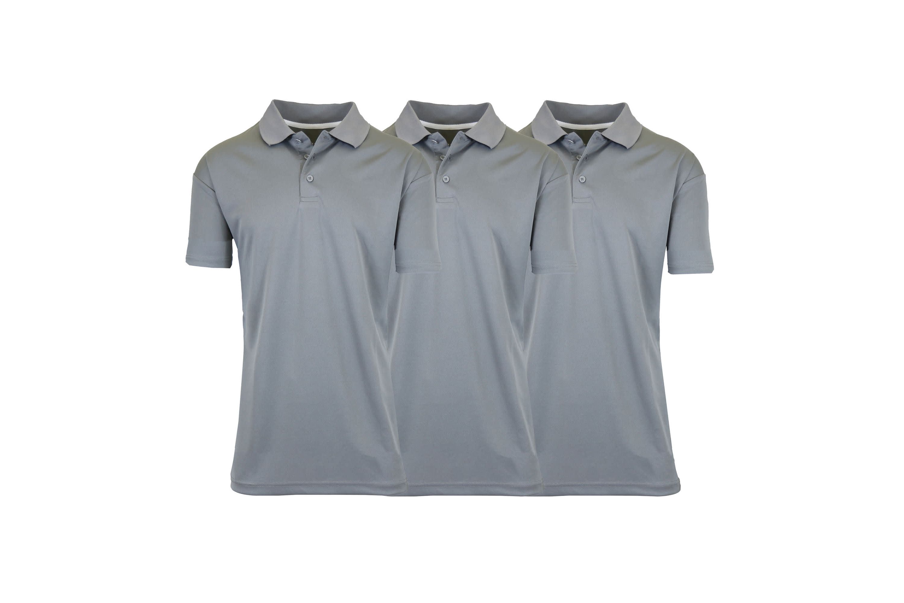Tagless Dry-Fit Moisture-Wicking Polo Shirt - 3 Pack