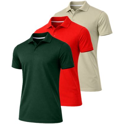 Jump Start Men's Dry Fit Moisture-Wicking Polo Shirt-3 Pack, 3XL