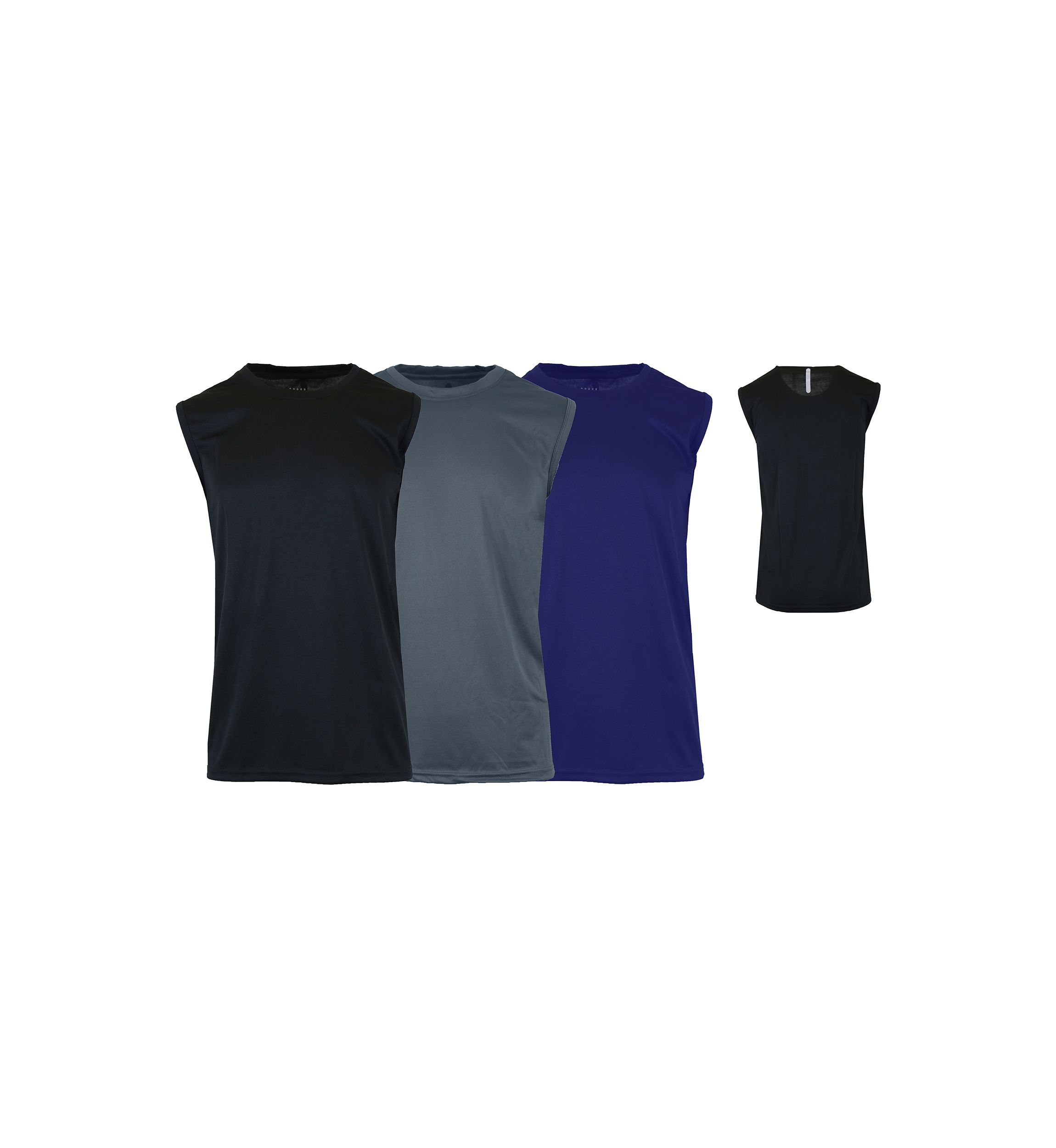 Mens Moisture-Wicking Sleeveless Performance Tank Top - 3 Pack