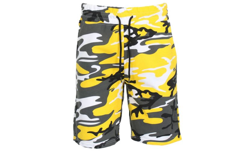 Galaxy By Harvic Mens Camo Printed French Terry Shorts