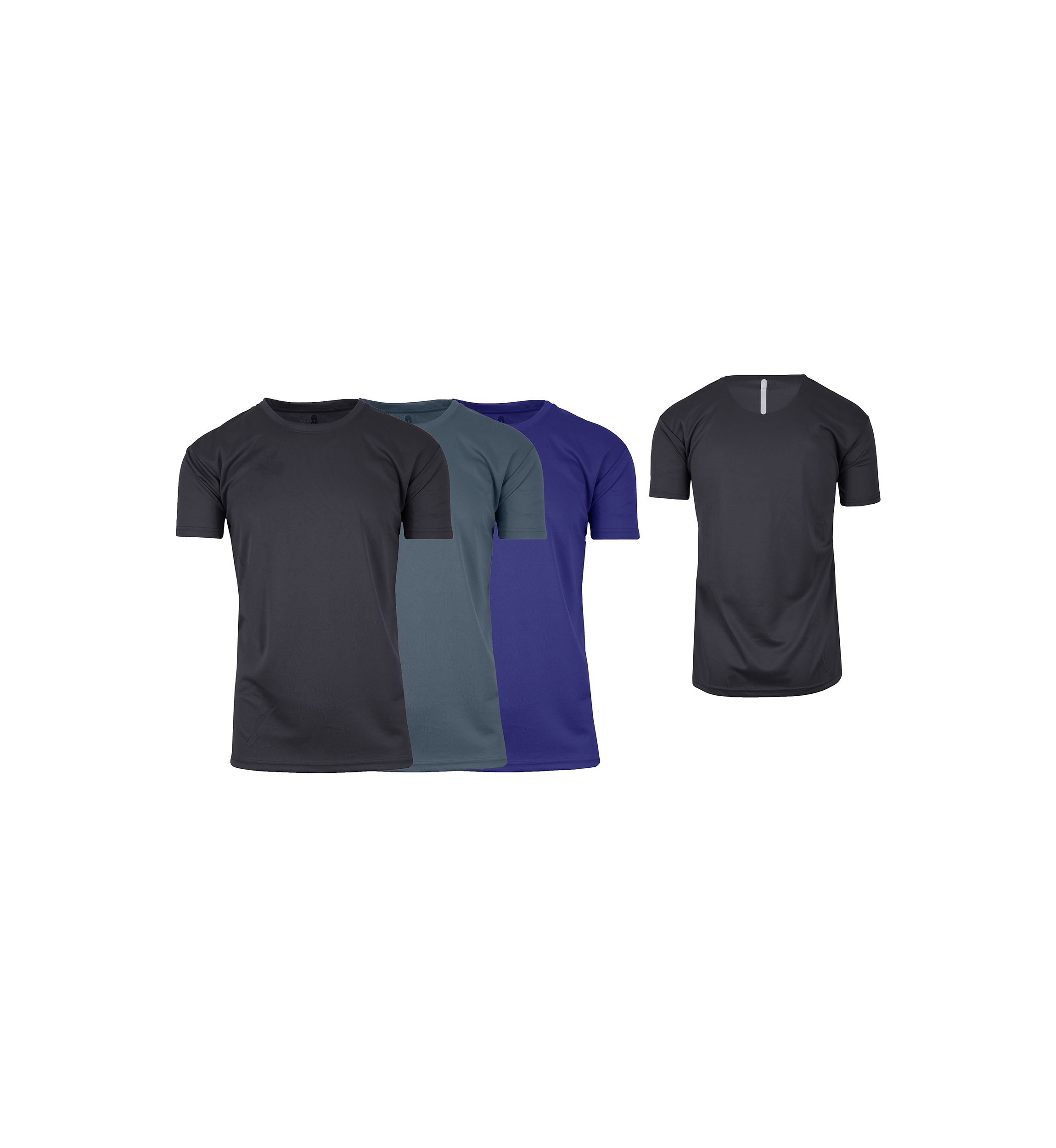 Mens Moisture-Wicking Short Sleeve Performance T-Shirt - 3 Pack