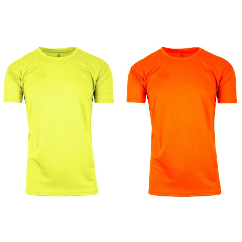 Short Sleeve Moisture-Wicking Quick Dry Performance Crew Neck Tee -2 Pack