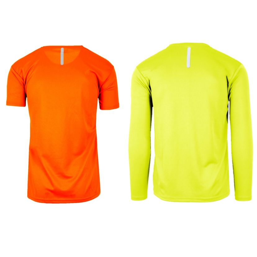 Short Sleeve & Long Sleeve Moisture-Wicking Quick Dry Performance Crew Neck Tee -2 Pack