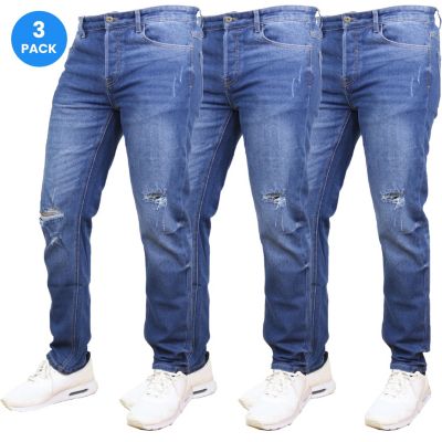 Blue Ice Men’s Stretch Ripped Jeans-3 Pack, 30 x 32