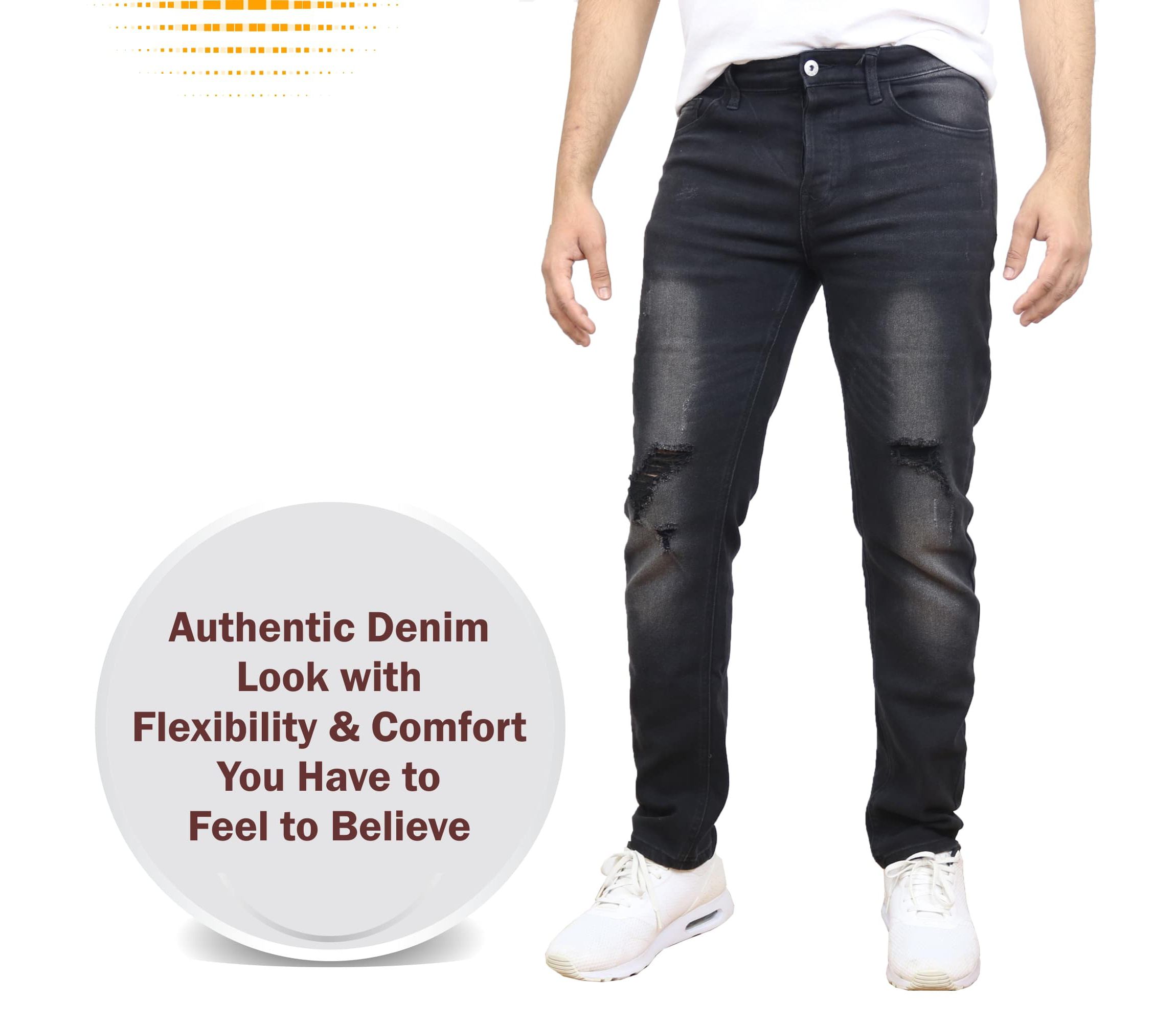 Blue Ice Mens Stretch Ripped Jeans-3 Pack