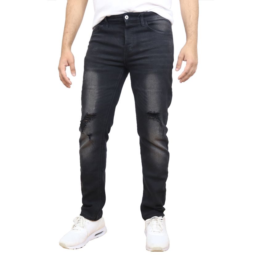 Blue Ice Mens Stretch Ripped Jeans