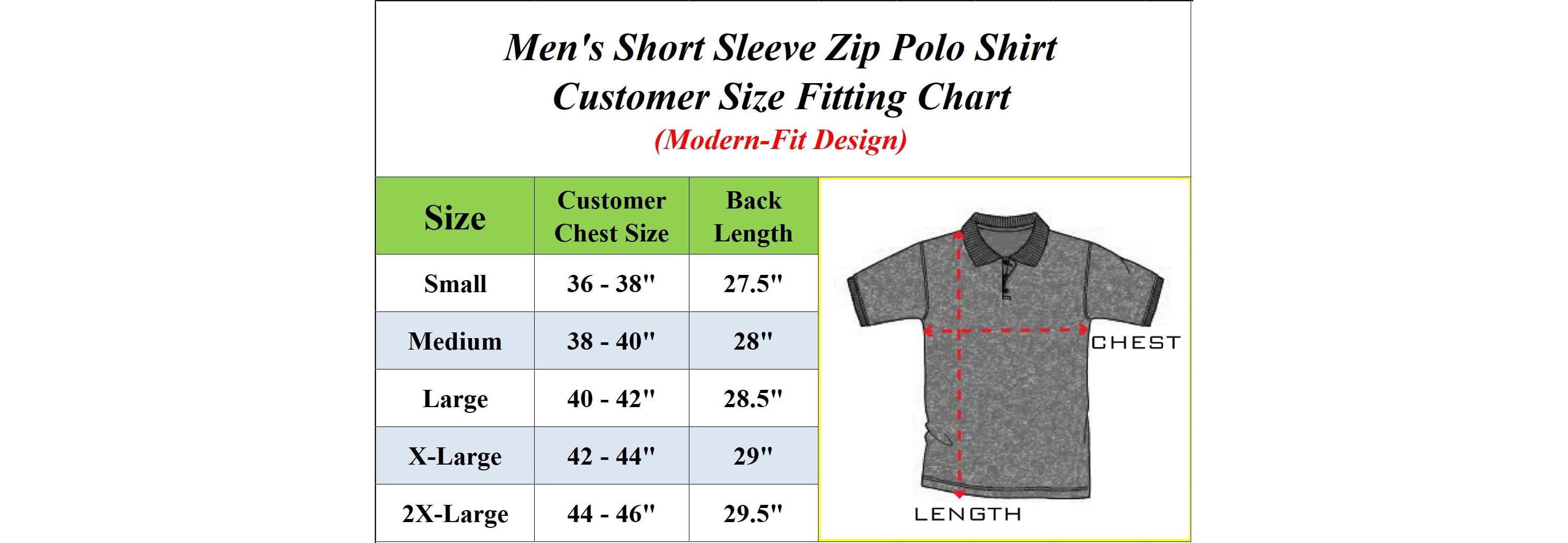 Galaxy By Harvic Men’s Modern Fit Polo Shirt with Zip Placket