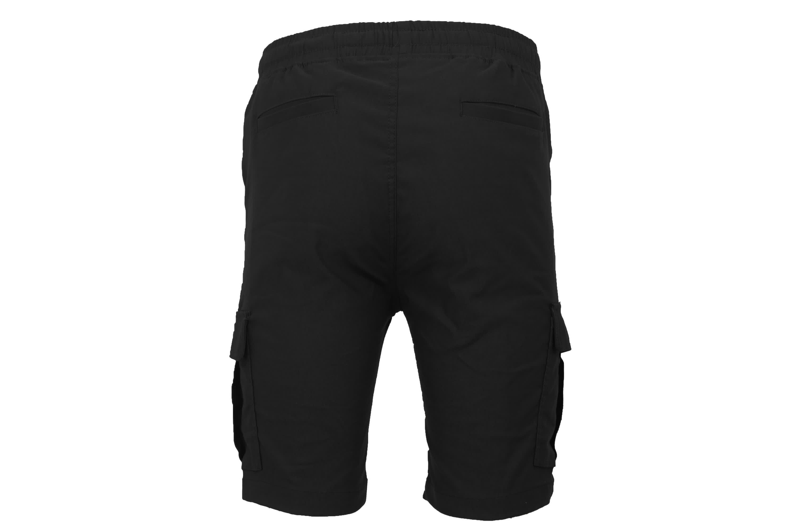 Galaxy By Harvic Men’s Slim Fit Super Flex Stretch Cargo Jogger Shorts-5 Pack