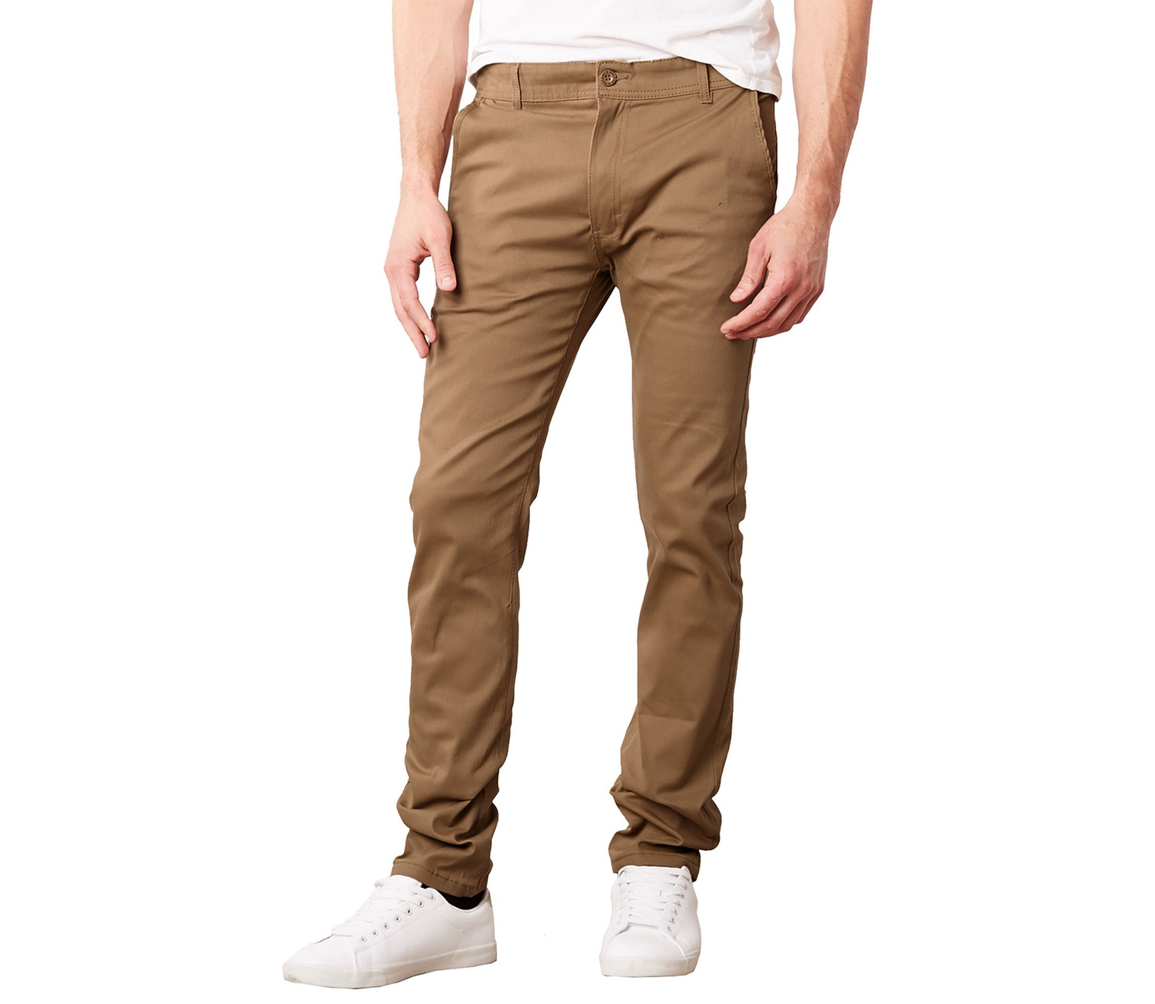 Galaxy By Harvic Mens Super Stretch Slim Fit Everyday Chino Pants