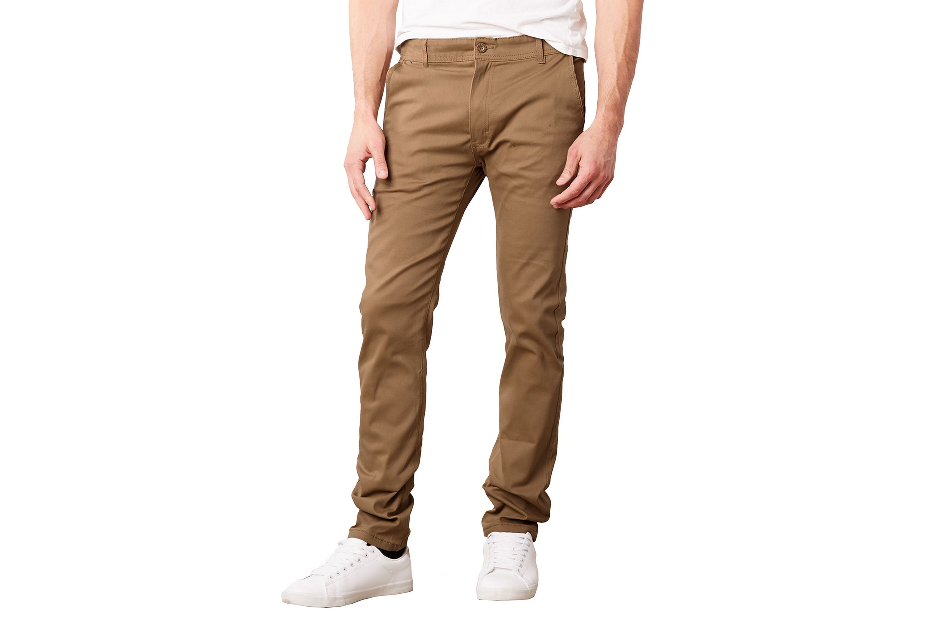 Galaxy By Harvic Mens Super Stretch Slim Fit Everyday Chino Pants
