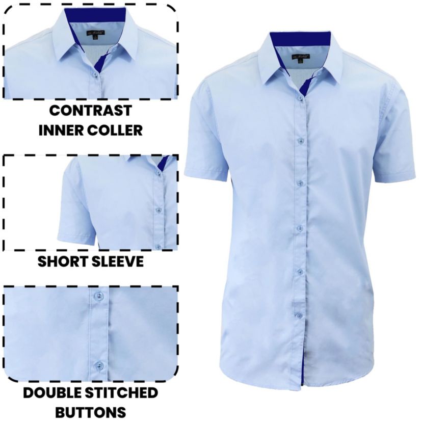 3x dress shirt size Blu Rock Galaxy By Harvic Men's Short Sleeve Slim Fit Oversized Button Down Dress  Shirt ( Sizes 3X-5X)