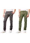 Chino Slim Fit Casual Stretch Pants 2-Pack 