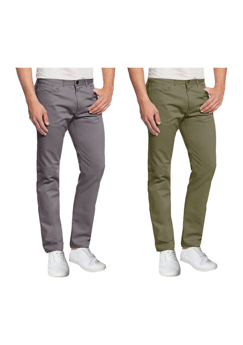 5-Pocket Ultra Stretch Skinny Fit Chino Pants 2-Pack 