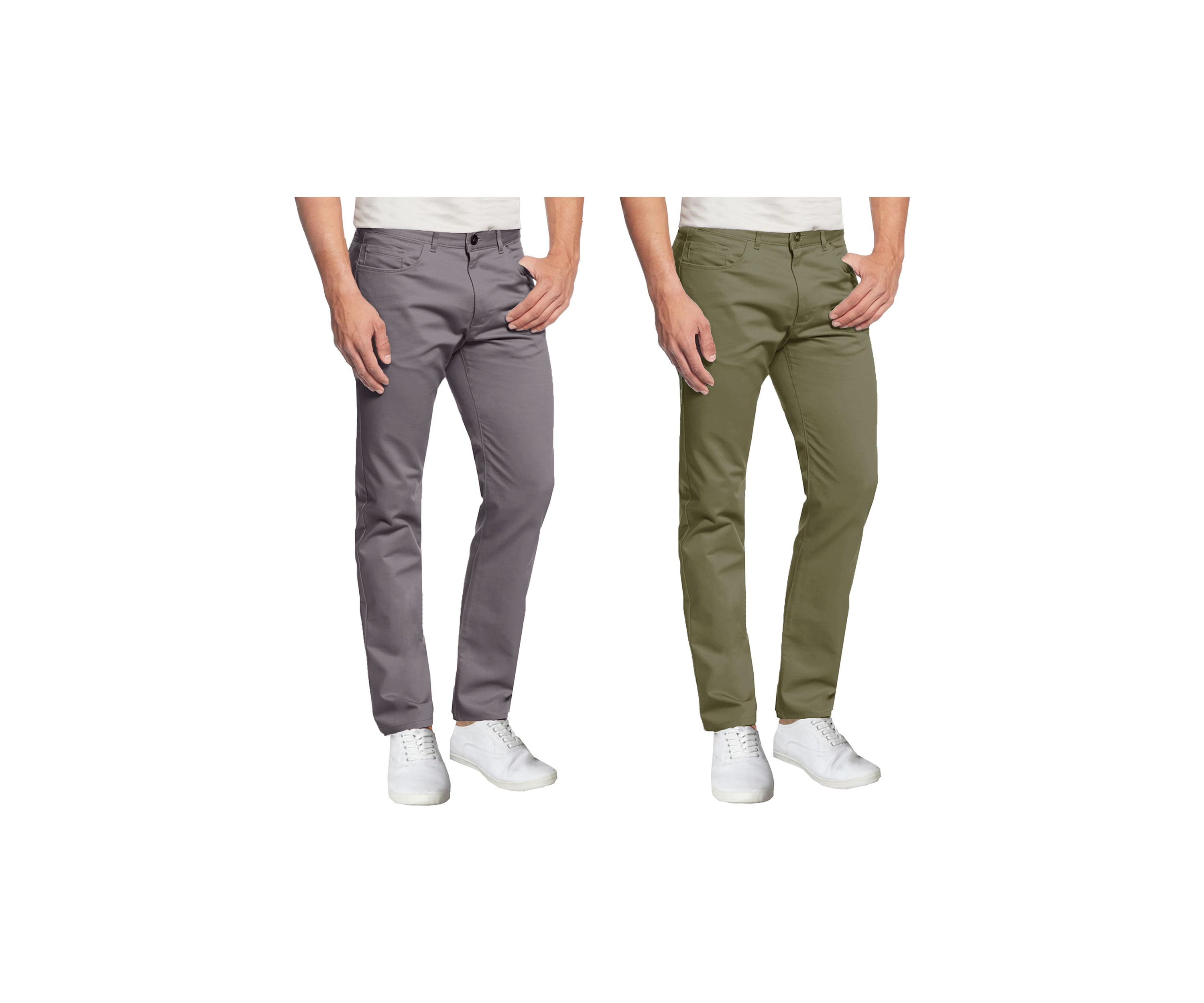 Galaxy by Harvic 5-Pocket Ultra-Stretch Slim Fit Chino Pants | Belk