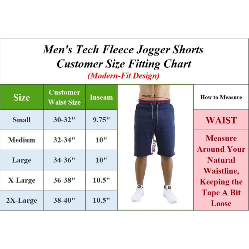 Blu Rock Mens Tech Fleece Performance Shorts With Heat Seal Zipper Pocket-3 Pack