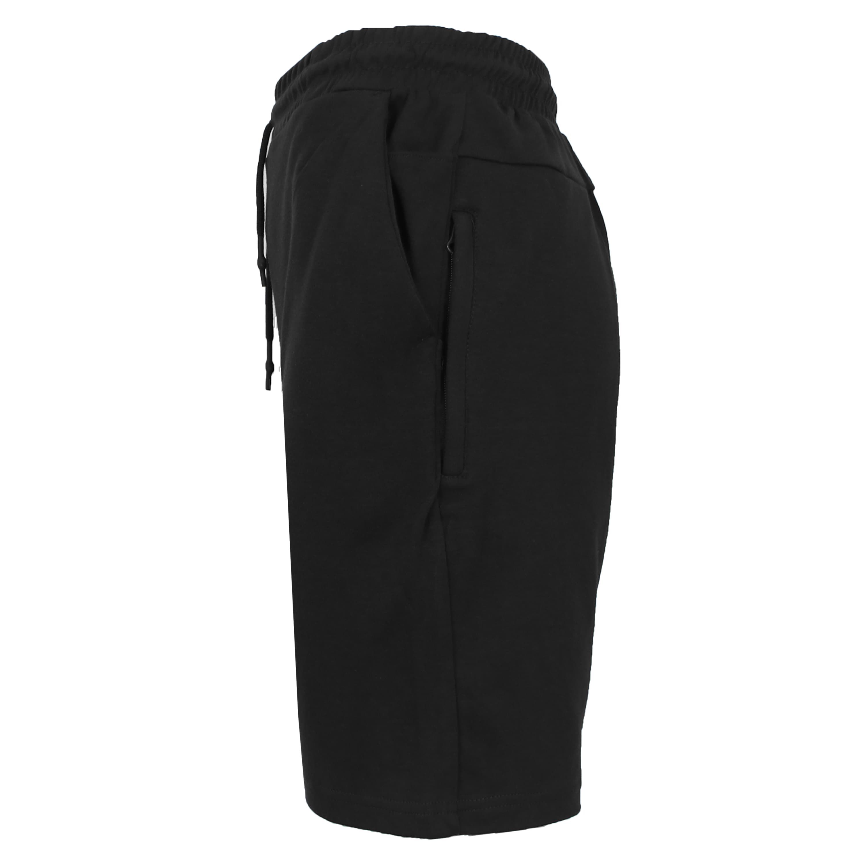 Blu Rock Mens Oversized  Tech Fleece Jogger Sweat Lounge Shorts With Long Zipper Side Pocket