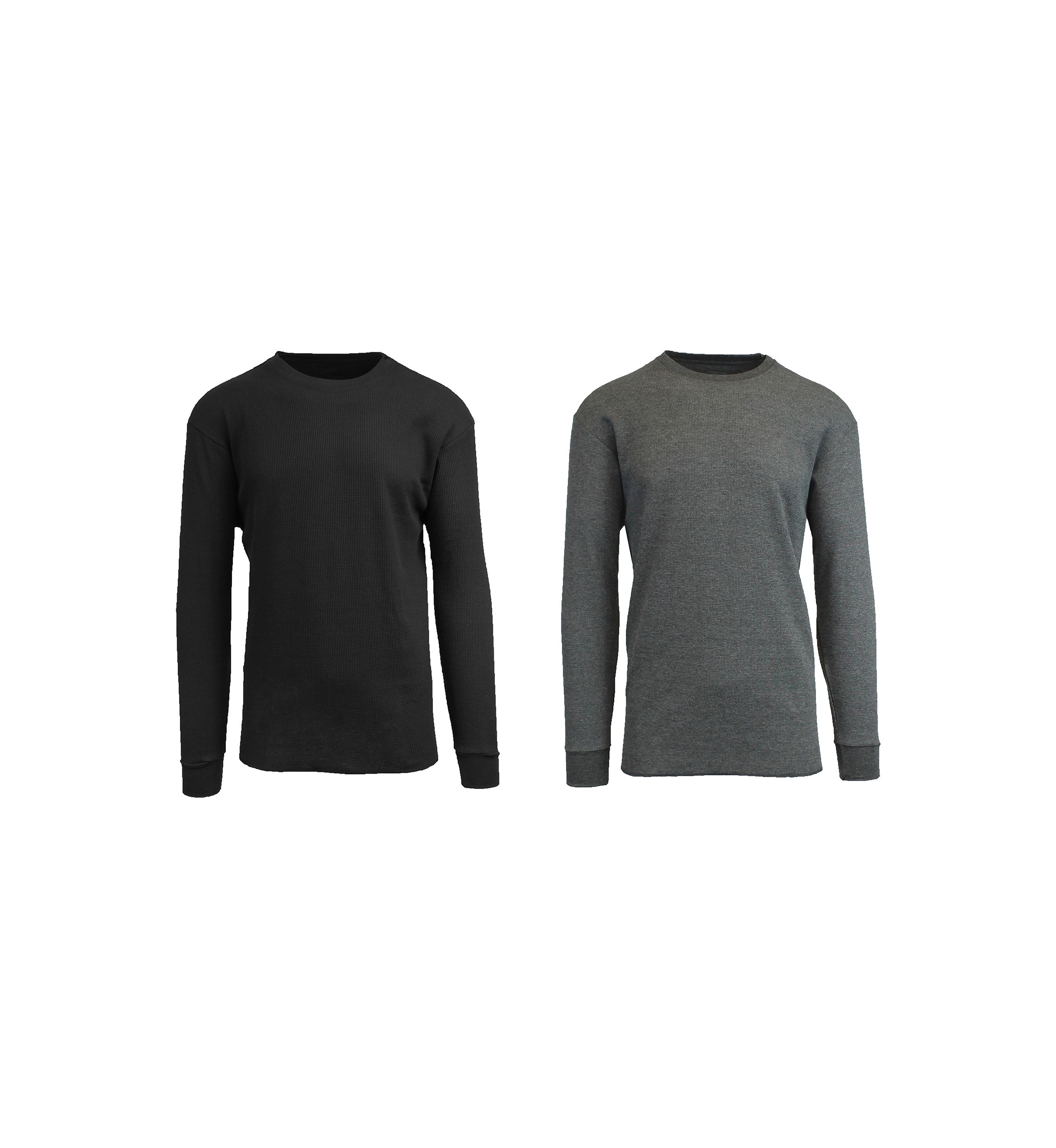 Mens Waffle Knit Thermal Shirt - 2 Pack