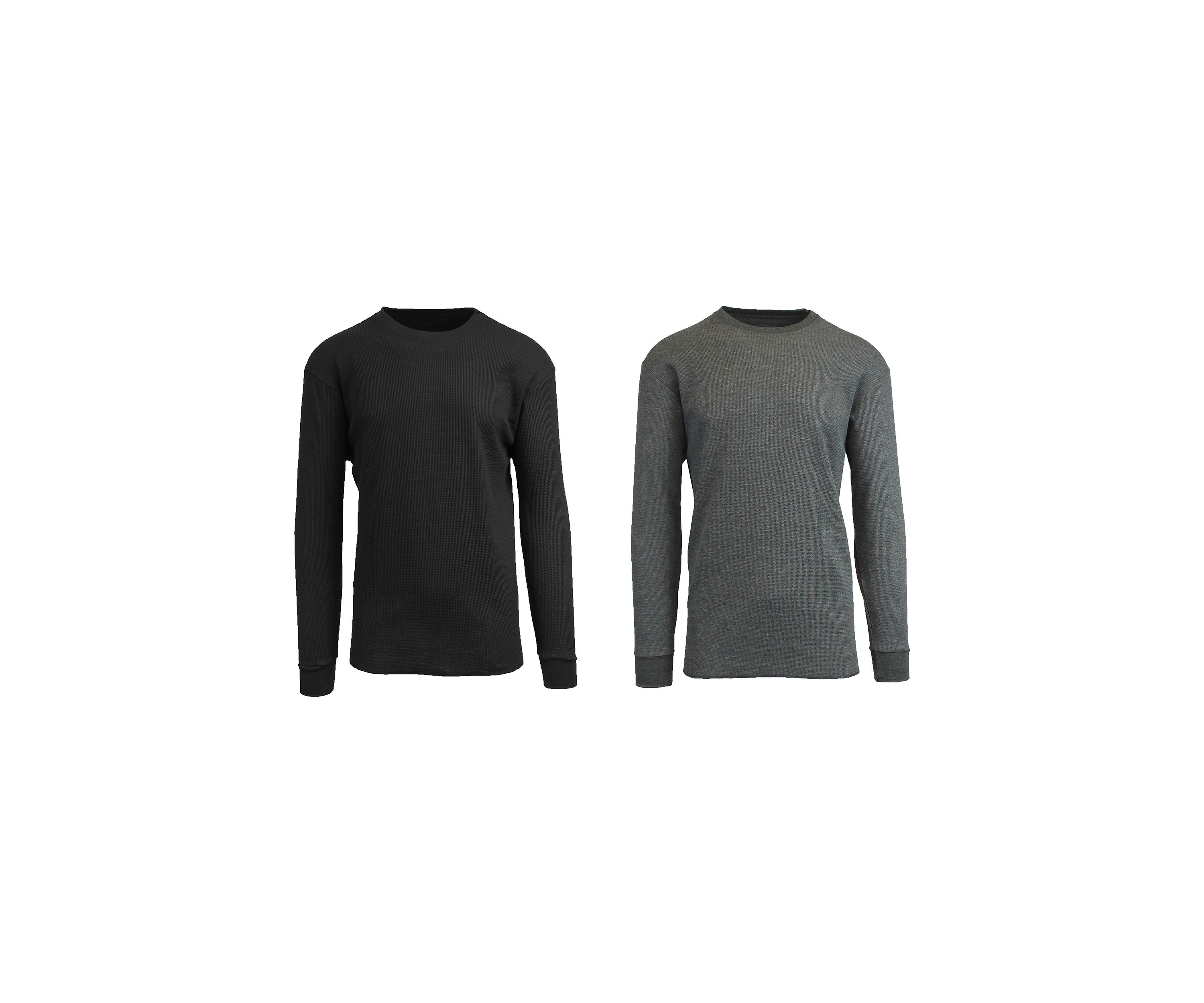 Mens Waffle Knit Thermal Shirt - 2 Pack