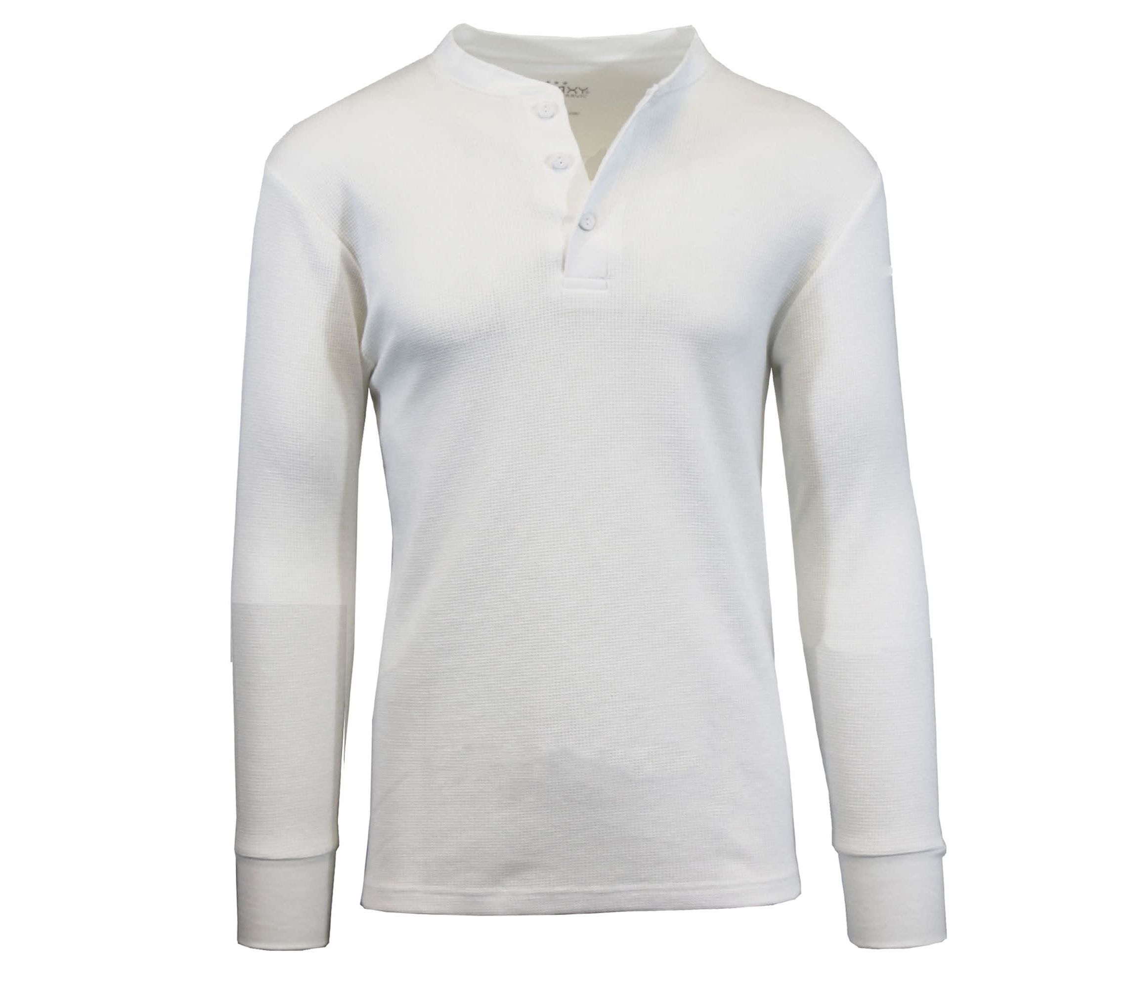 Mens Waffle-Knit Thermal Henley