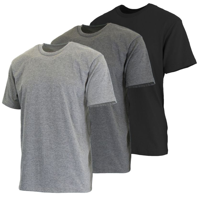 3-Pack Mens Short Sleeve Crew Neck Classic Tee