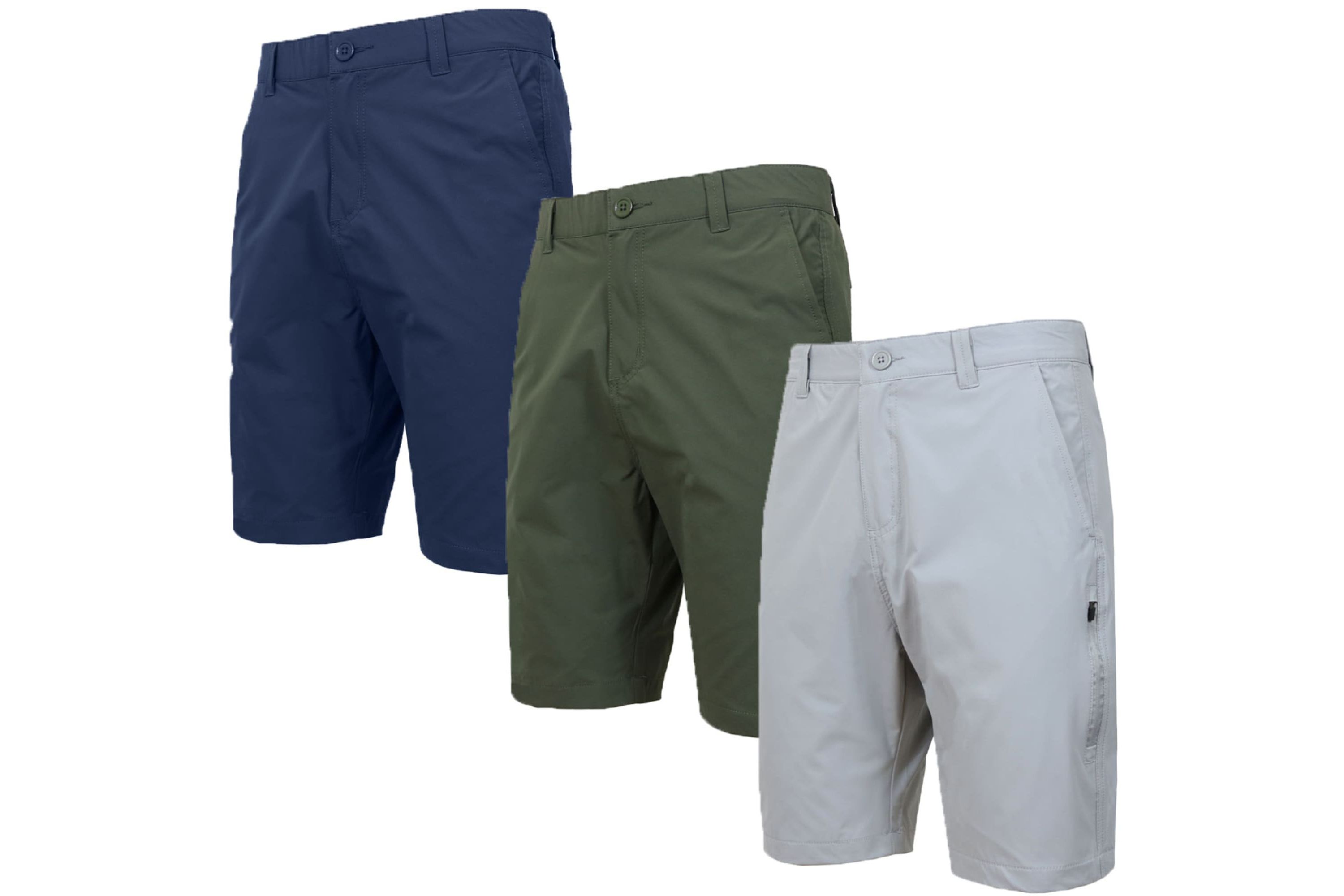 Jump Start Men’s 6-Pocket All Motion Stretch Utility Shorts-3 Pack