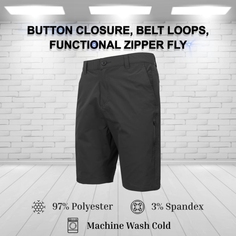 Jump Start Men’s 6-Pocket All Motion Stretch Utility Shorts