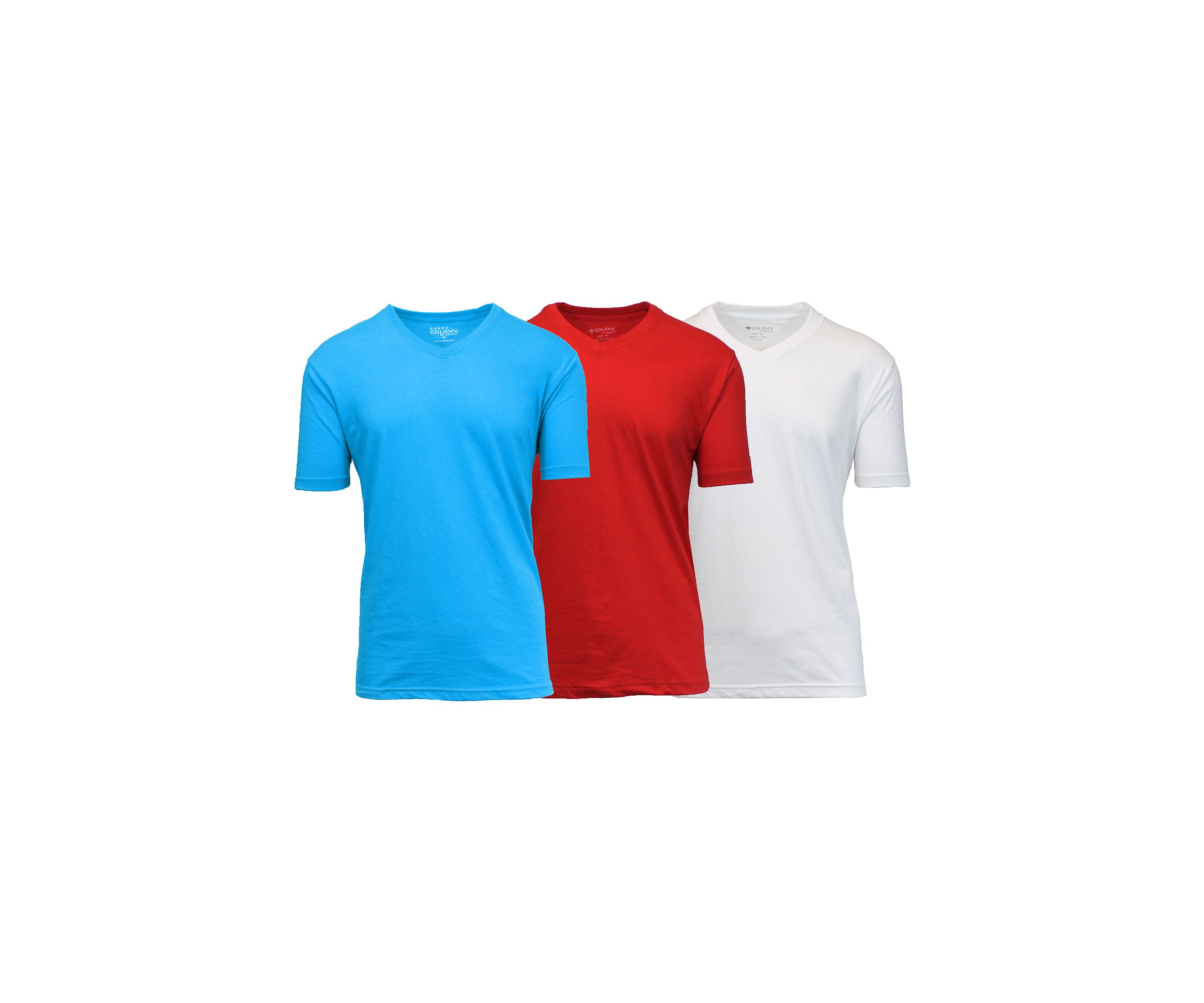Mens Short Sleeve V-Neck T-Shirt - 3 Pack
