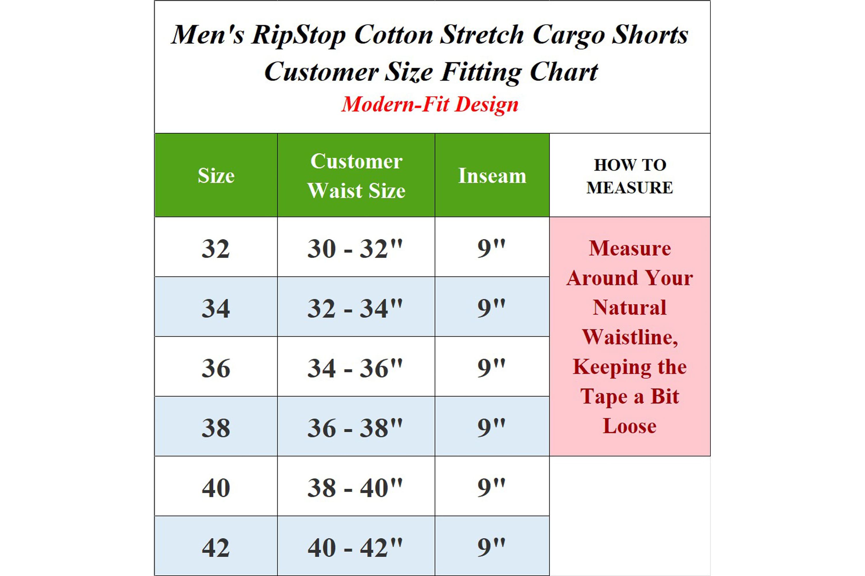 Galaxy Rugged Trail  Mens Cotton Stretch Ripstop Cargo Shorts With Belt- 2 Pack