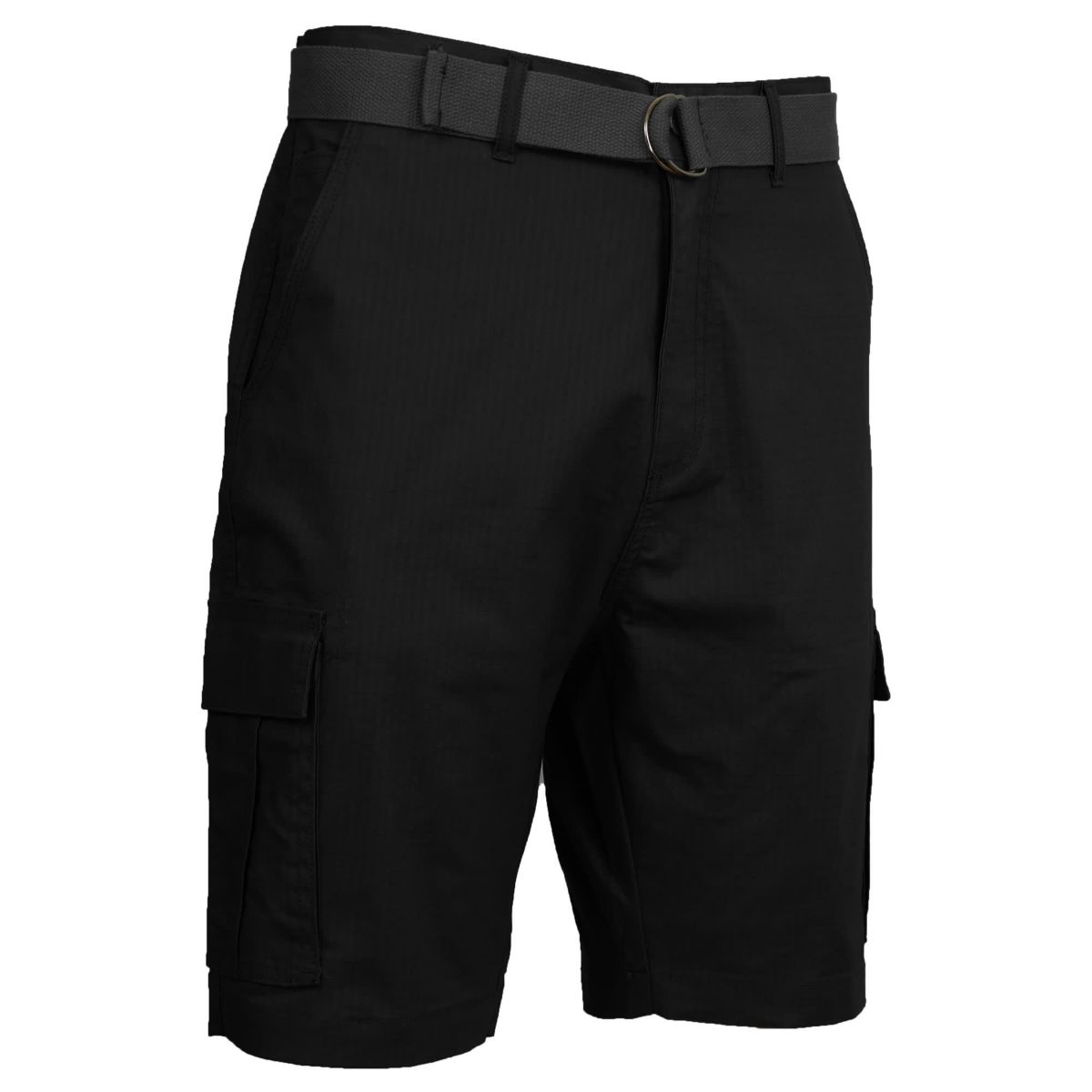 Galaxy Rugged Trail  Mens Cotton Stretch Ripstop Cargo Shorts With Belt